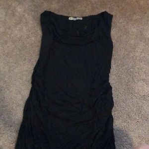 Super cute black tank top with lace back design